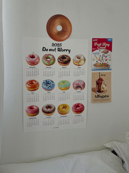 Donuts 2025 Calendar Poster