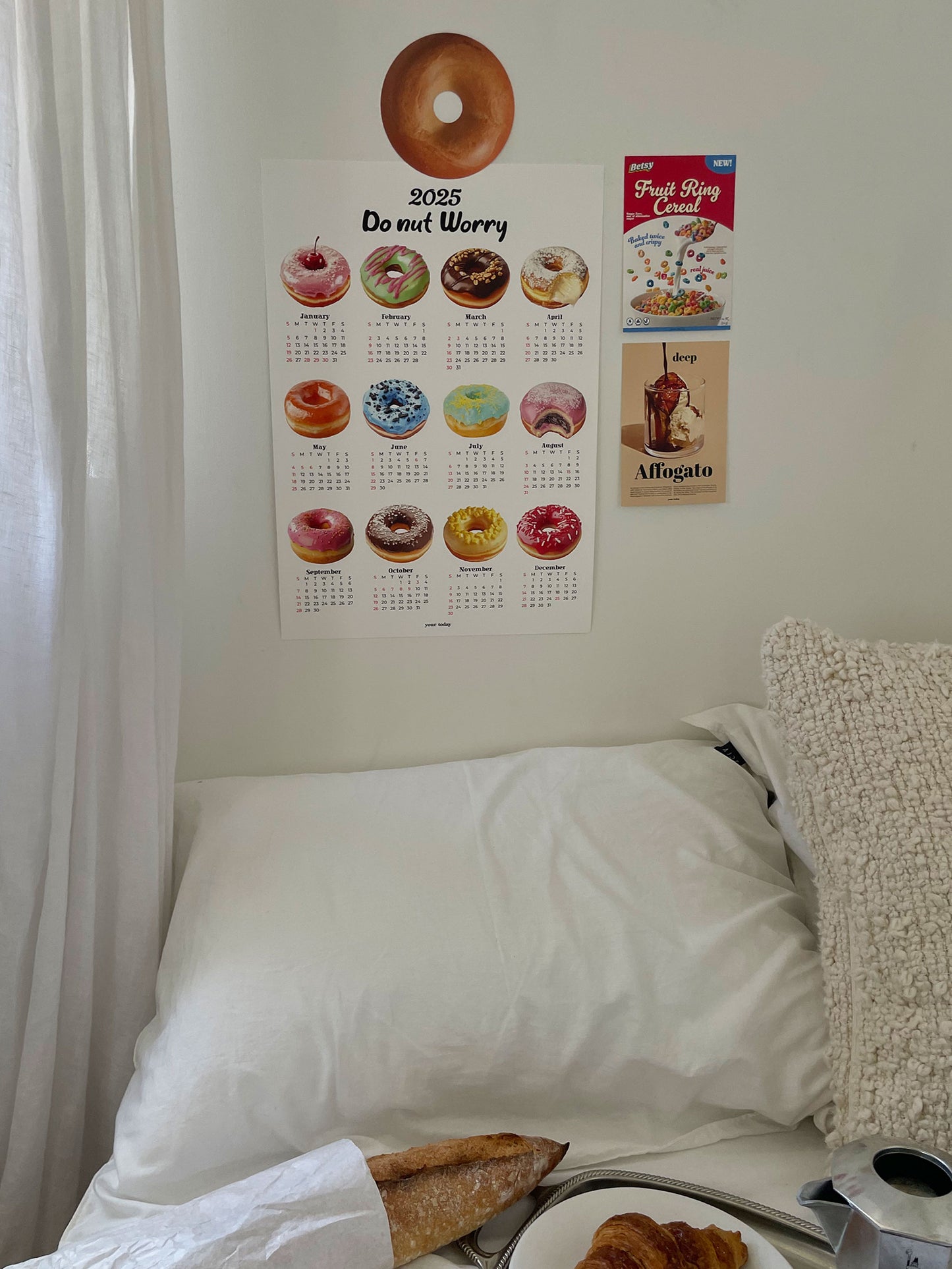 Donuts 2025 Calendar Poster