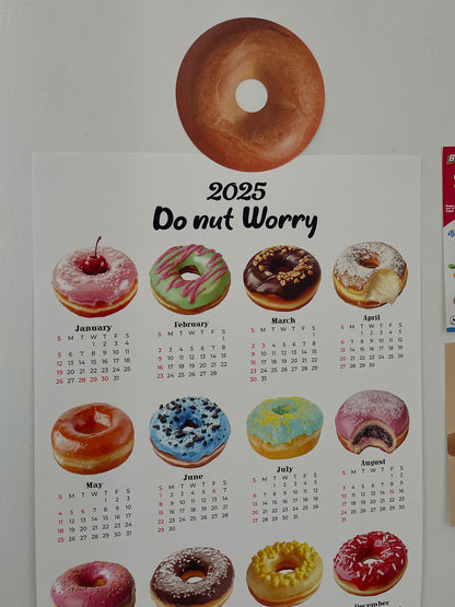 Donuts 2025 Calendar Poster